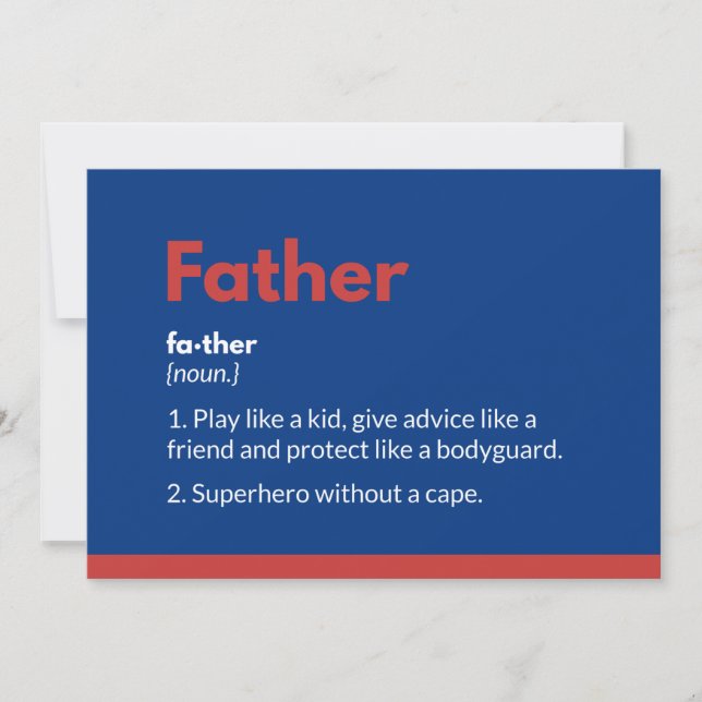 Tarjetas de día de los padres superhéroes Superdad (Anverso)