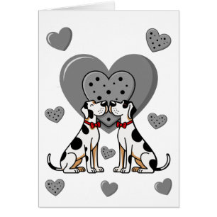 tarjetas de día de San Valentín Gran Danés