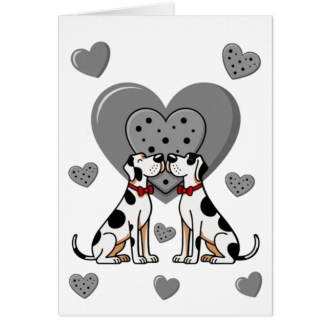 tarjetas de día de San Valentín Gran Danés (Frente)
