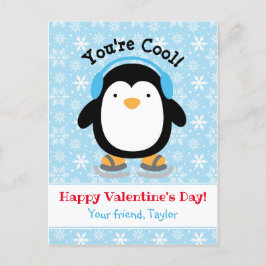 Tarjetas de Día de San Valentín pingüino (niños) -