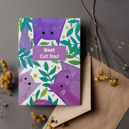 Tarjetas de día festivo del mejor papá gato Gatos 