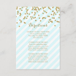 Tarjetas de dirección Boda de bandas de oro azul