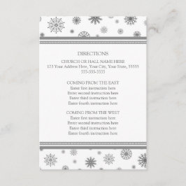 Tarjetas de dirección de Boda de Invierno Nieve gr