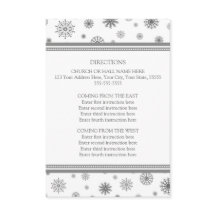 Tarjetas de dirección de Boda de Invierno Nieve gr