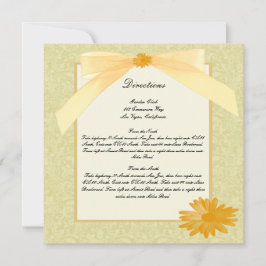 Tarjetas de dirección de flor amarilla