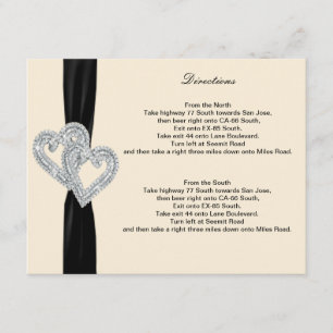 Tarjetas de dirección elegantes de cinta negra de