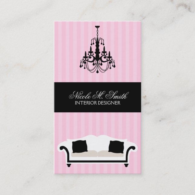 Tarjetas de diseño interior de decoración elegante (Anverso)