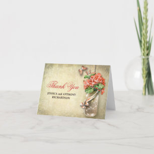 tarjetas de diseño rústico de boda mason jar
