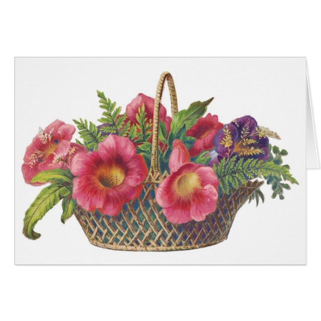 Tarjetas de disposición floral coloridas (Anverso (Horizontal))