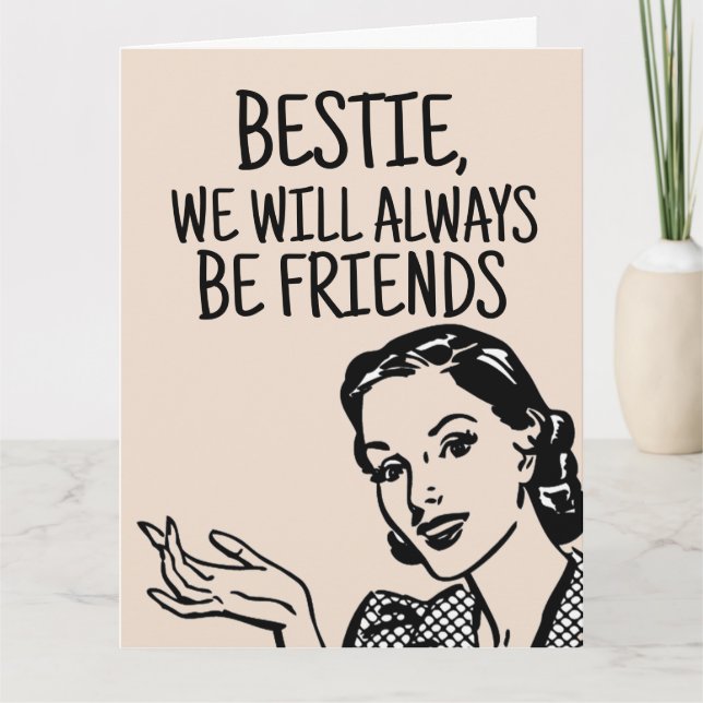 TARJETAS DE DIVERSIÓN DE BESTIE DE CUMPLEAÑOS PARA (Anverso)