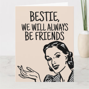TARJETAS DE DIVERSIÓN DE BESTIE DE CUMPLEAÑOS PARA
