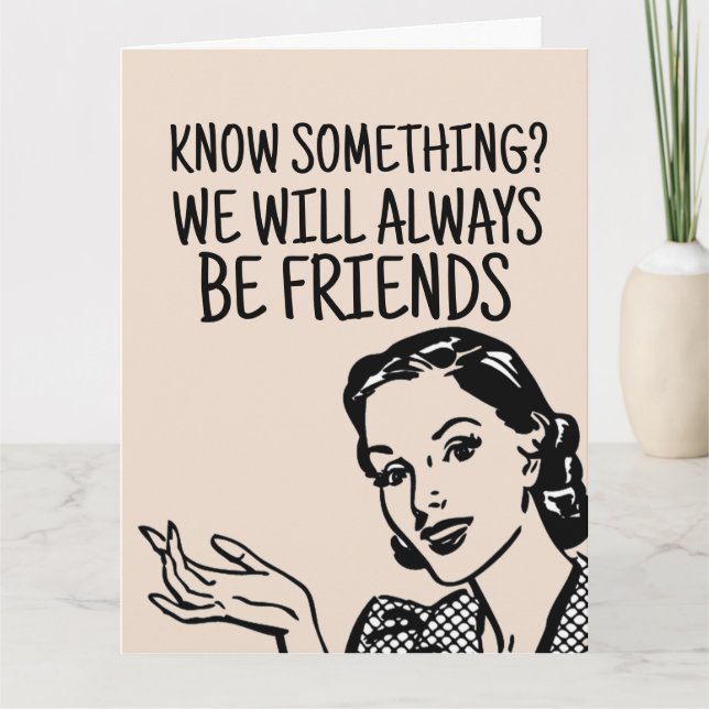 TARJETAS DE DIVERSIÓN PARA MUJERES RETRO BESTIE BI (Anverso)
