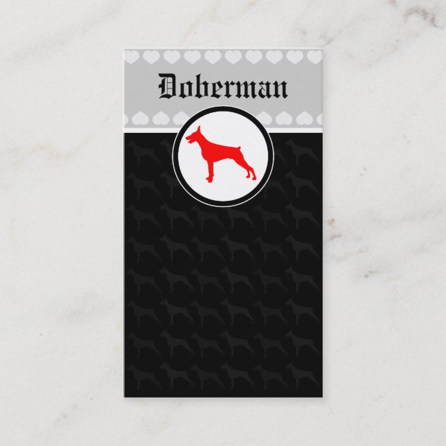 Tarjetas de Doberman (Anverso)