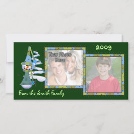 Tarjetas de doble foto para hombres de nieve sensa