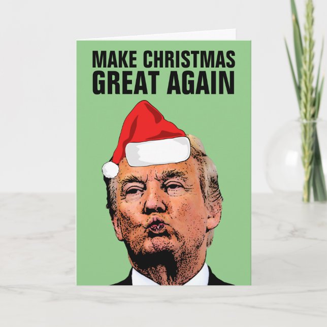 TARJETAS DE DONALD TRUMP PARA HACER LA NAVIDAD GRA (Anverso)
