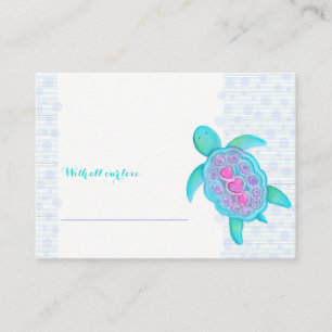 Tarjetas de ducha de tortuga para bebés