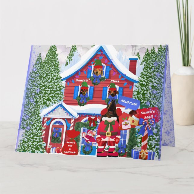 Tarjetas de duendes de Santa pequeñitos (Anverso)