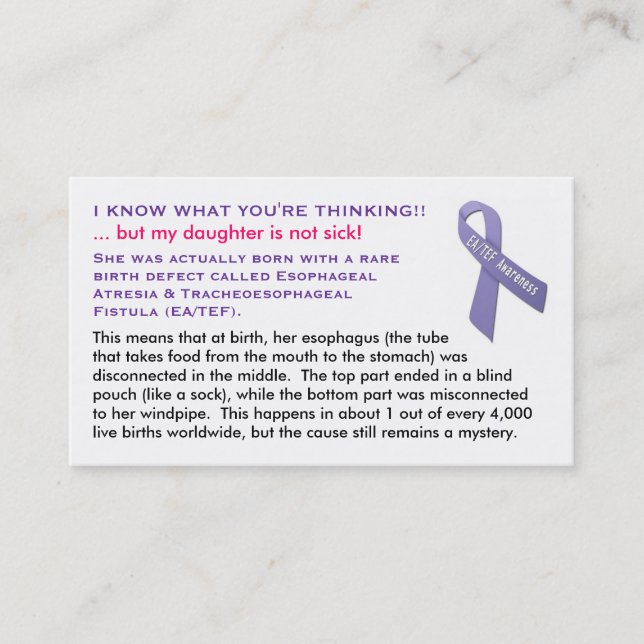 Tarjetas de EA/TEF para los chicas (Anverso)