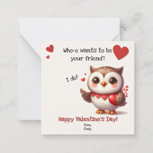 Tarjetas de El día de San Valentín de búho para au