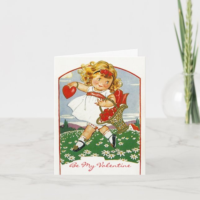 Tarjetas de El día de San Valentín de chica de ent (Anverso)