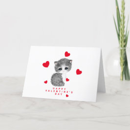 Tarjetas de El día de San Valentín de gato del cor