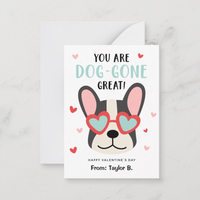 Tarjetas de El día de San Valentín de perro en aul (Anverso)