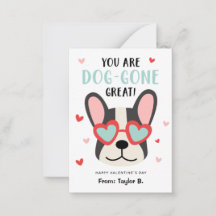 Tarjetas de El día de San Valentín de perro en aul