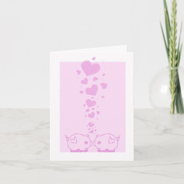 Tarjetas de El día de San Valentín para cerdos de  (Anverso)