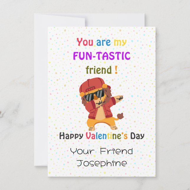 Tarjetas de El día de San Valentín para niños en a (Anverso)