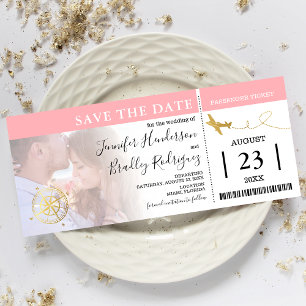 Tarjetas de embarque   Foto de Save the Date