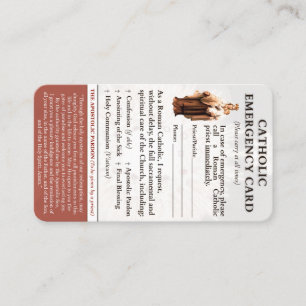 Tarjetas de emergencia católicas