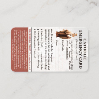 Tarjetas de emergencia católicas