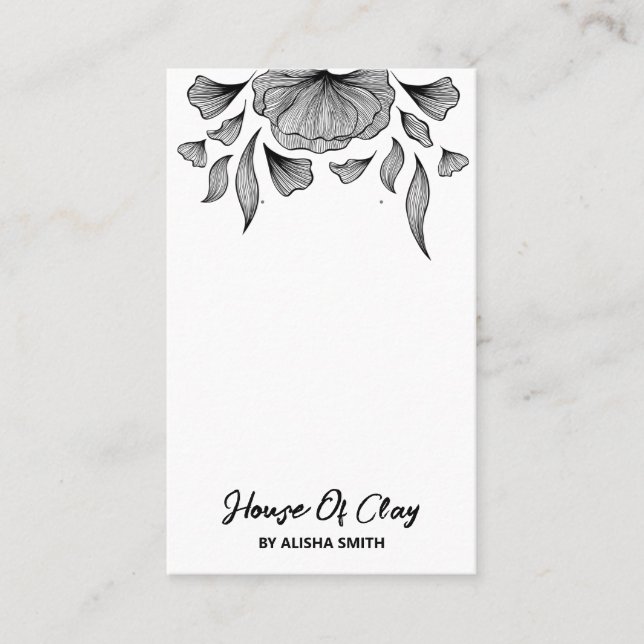 Tarjetas de empaque de estilo blanco de arte moder (Anverso)