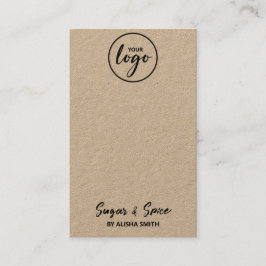 Tarjetas de empaquetado de Kraft para el logotipo