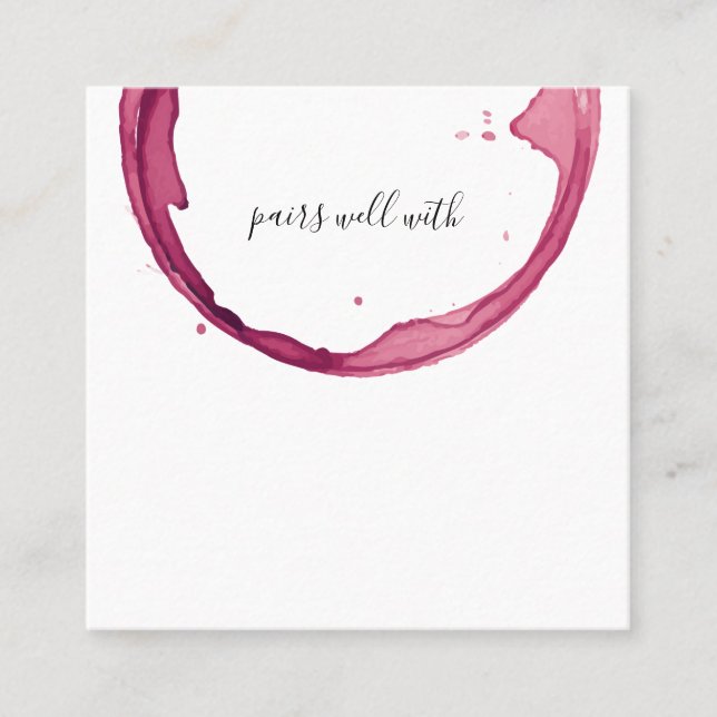 Tarjetas de emparejamiento de vinos (Anverso)