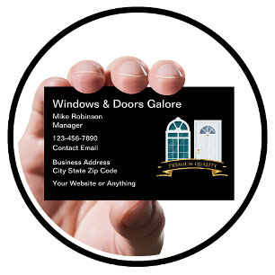 Tarjetas De Empresa De Construcción De Ventanas Y