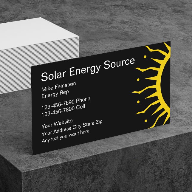 Tarjetas de empresa de energía solar (Subido por el creador)