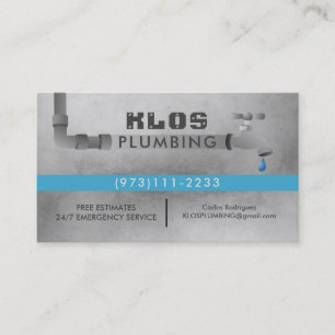 Tarjetas de empresa de fontanería
