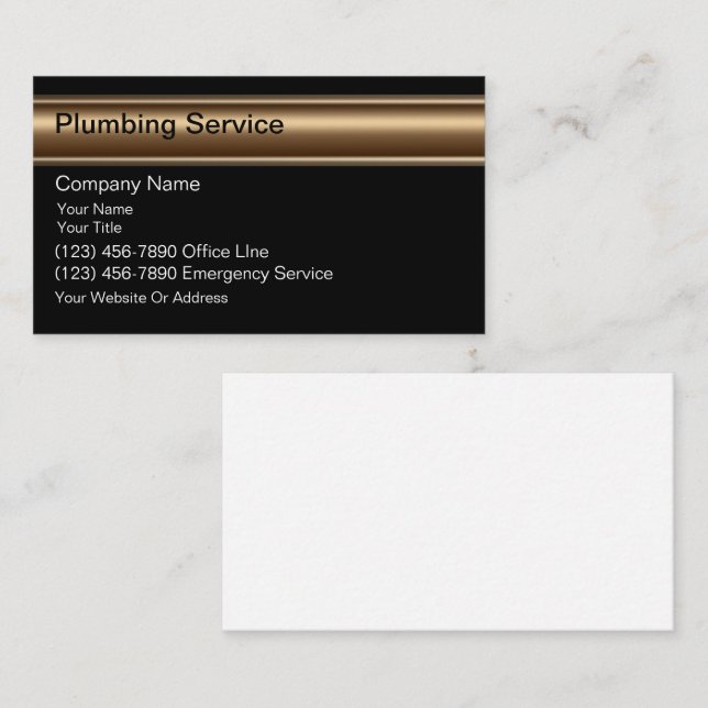 Tarjetas de empresa de plomo (Anverso / Reverso)