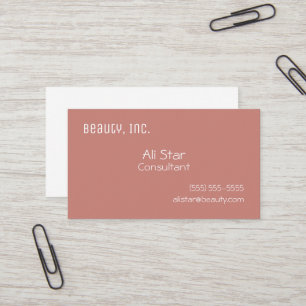 Tarjetas de empresa sólidas de canela Rosa