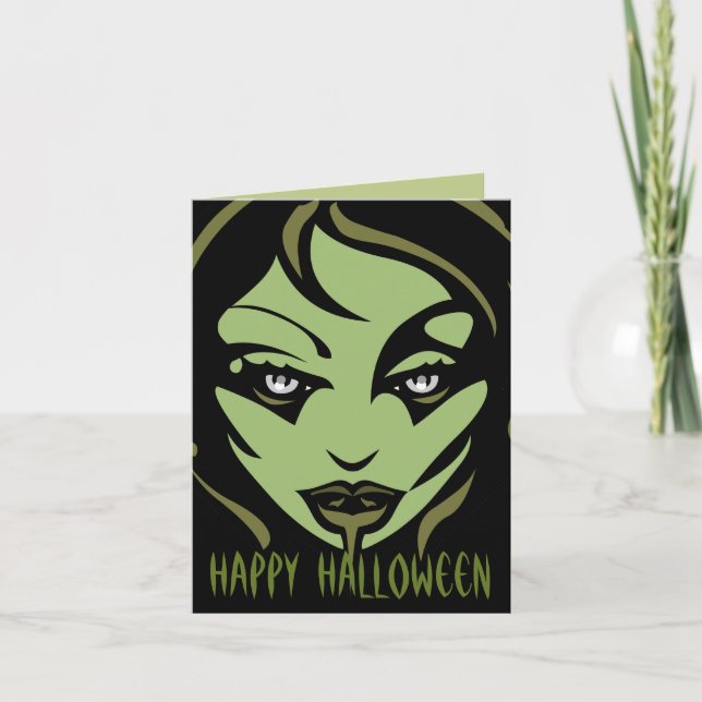 Tarjetas de encargo de Halloween de las (Anverso)