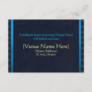 Tarjetas de encargo de la recepción de Mitzvah de