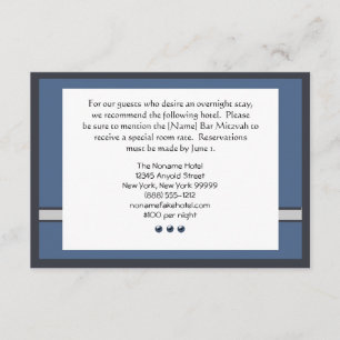 Tarjetas de encargo de los alojamientos de Mitzvah