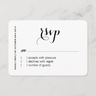 Tarjetas de encargo de RSVP
