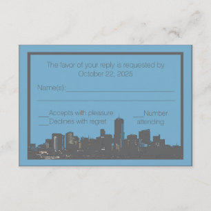 Tarjetas de encargo de RSVP del horizonte de