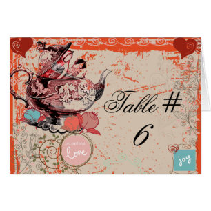 Tarjetas de encargo del número de la tabla del