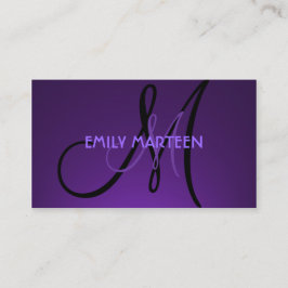 Tarjetas de encargo púrpuras oscuras simples del