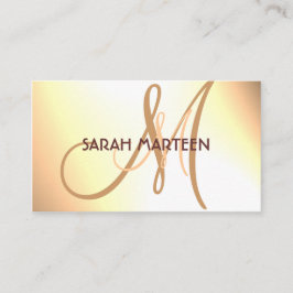 Tarjetas de encargo simples del monograma de la