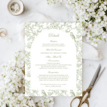 Tarjetas de Encerramiento de Toile Floral y de Páj