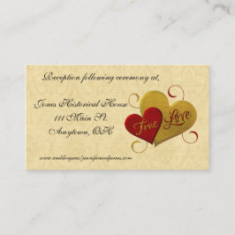 Tarjetas de Encierre de Amor Verdadero para Boda C